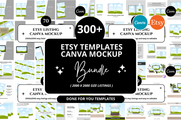 309 Etsy Canva Mockup Bundle: The Ultimate Design Shortcut