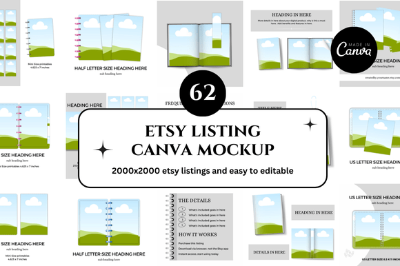 62 Etsy Canva Mockups: A Complete Digital Product Toolkit