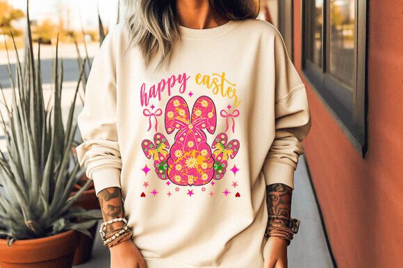 Coquette Easter Bunny PNG: Vintage Charm for Spring Designs