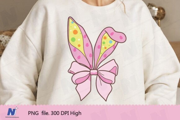 Easter Bunny Ears with Bow: A Handmade Asset for Creative Professionals