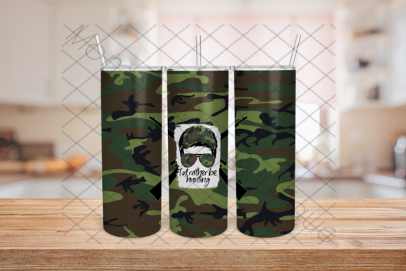 I'd Rather Be Hunting: A Tumbler PNG for Outdoor Brands