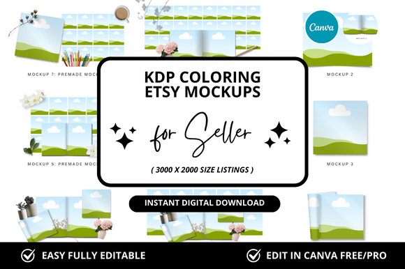 KDP Coloring Etsy Canva Mockup: Your Secret Weapon for Stunning Listings