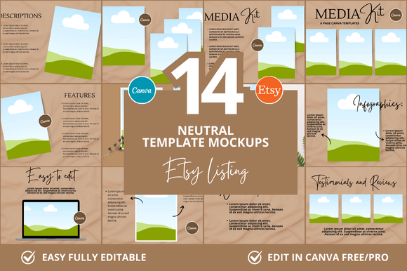 Master Your Etsy Listings with Neutral Canva Mockups