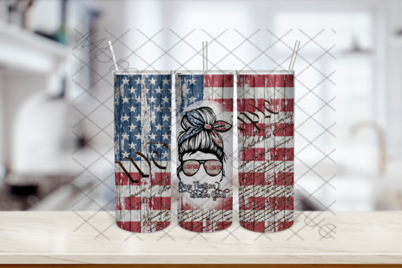 One Nation Under God, Tumbler, Messy Bun: A Crafter's Dream